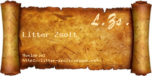 Litter Zsolt névjegykártya
