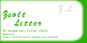 zsolt litter business card